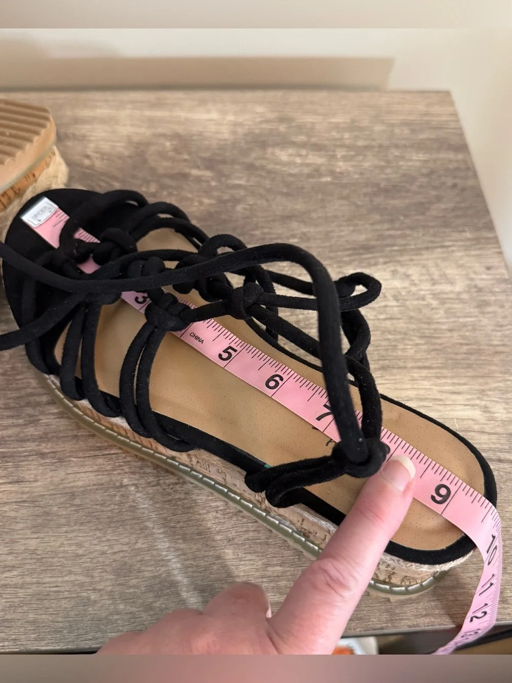 Nasty Gal Black Faux Suede Platform Sandals Women’s Size 9 US 7 UK 40 EU